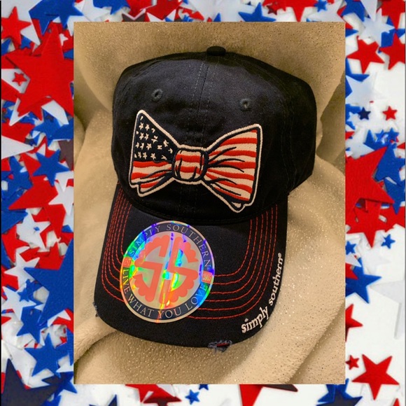 Simply Southern Accessories - Simply Southern Red, White and Blue Bow Cap